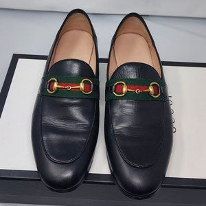 Gucci Brixton Web Horsebit Collapsible Loafer